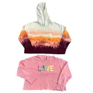 Girls 2-Old Navy Sweatshirt Bundle Long sleeve hoodies. M (8) pink Sweatshirt